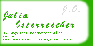 julia osterreicher business card