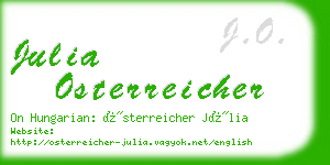 julia osterreicher business card
